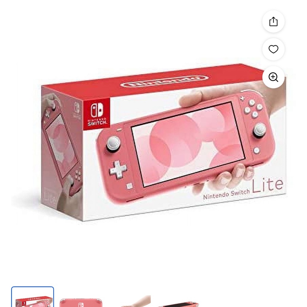 Nintendo Switch Lite Coral Pink Handheld Console